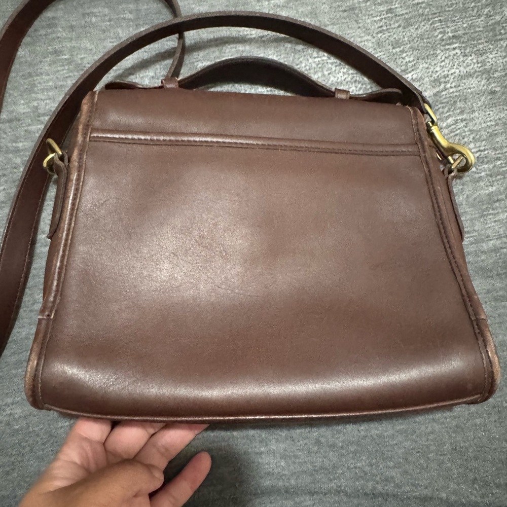 Rare Vintage Coach Court Bag Brown Leather 9870 - Picture 13 of 16